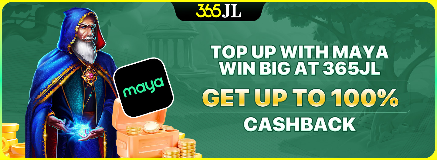 Maya Cashback Challenge promotion banner with futuristic design elements.